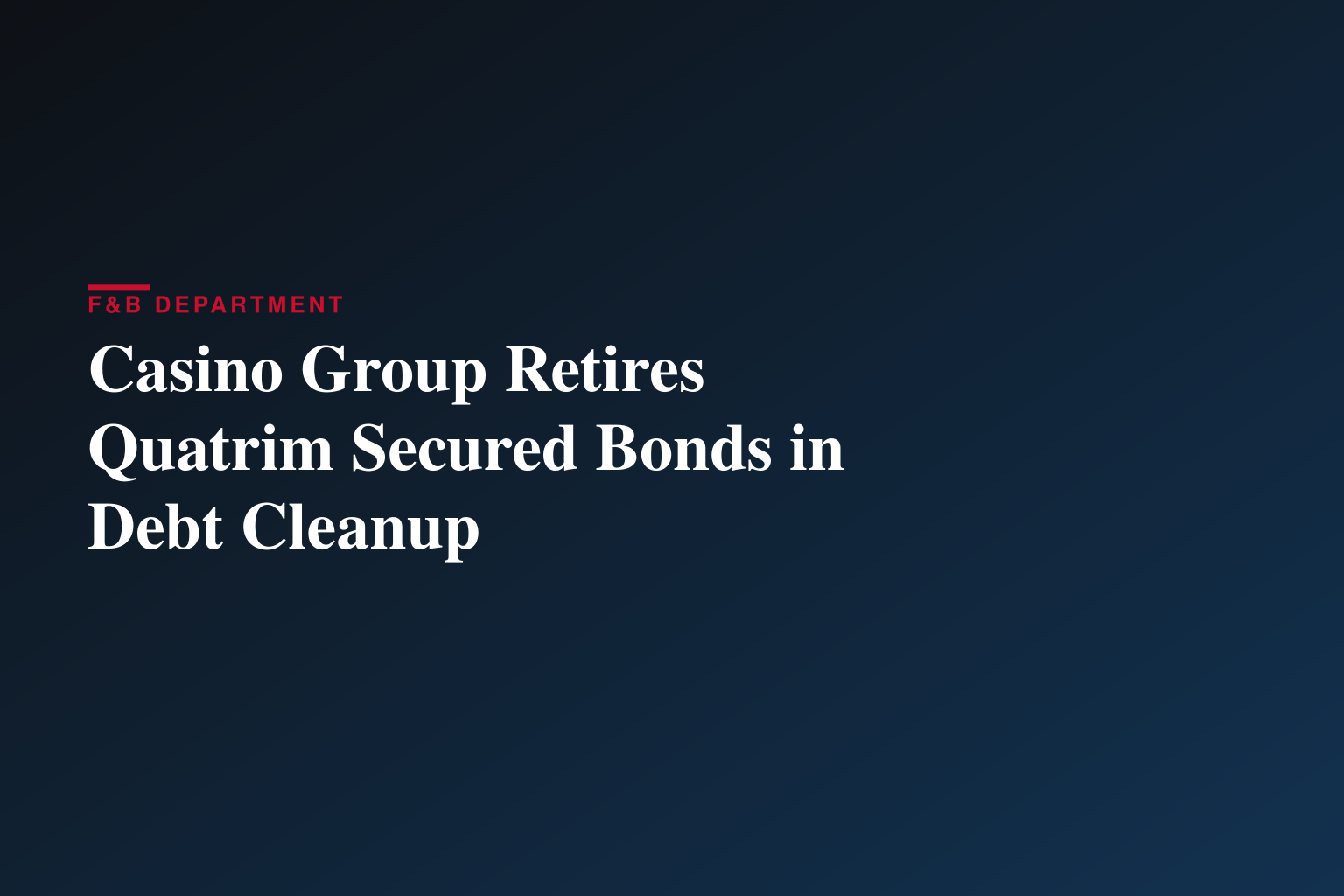 Communication du groupe Casino