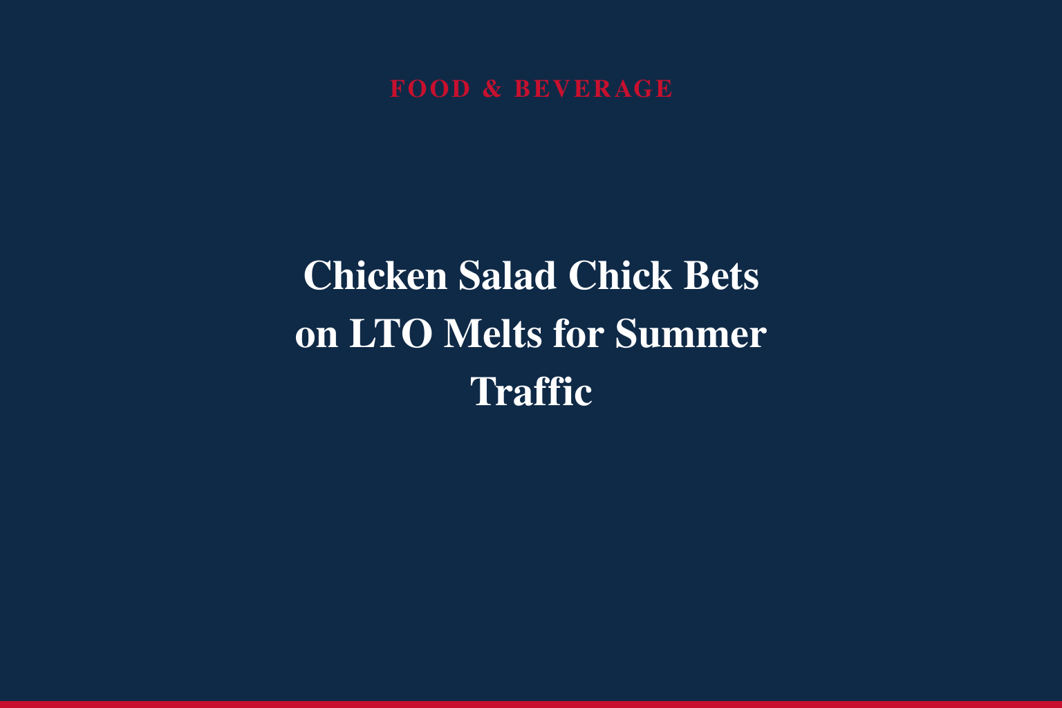 CHICKEN SALAD CHICK INTRODUCES MAUI MAMA MELT, A NEW TWIST ON A SUMMER STANDOUT