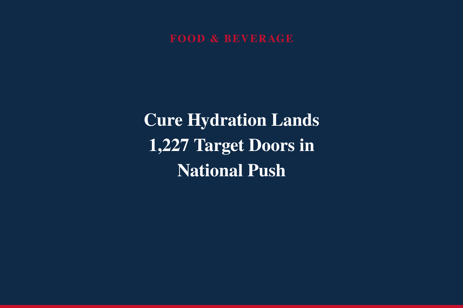 Cure Hydration Launches Nationwide at Target, Bringing Science-Backed Hydration to Millions of Americans