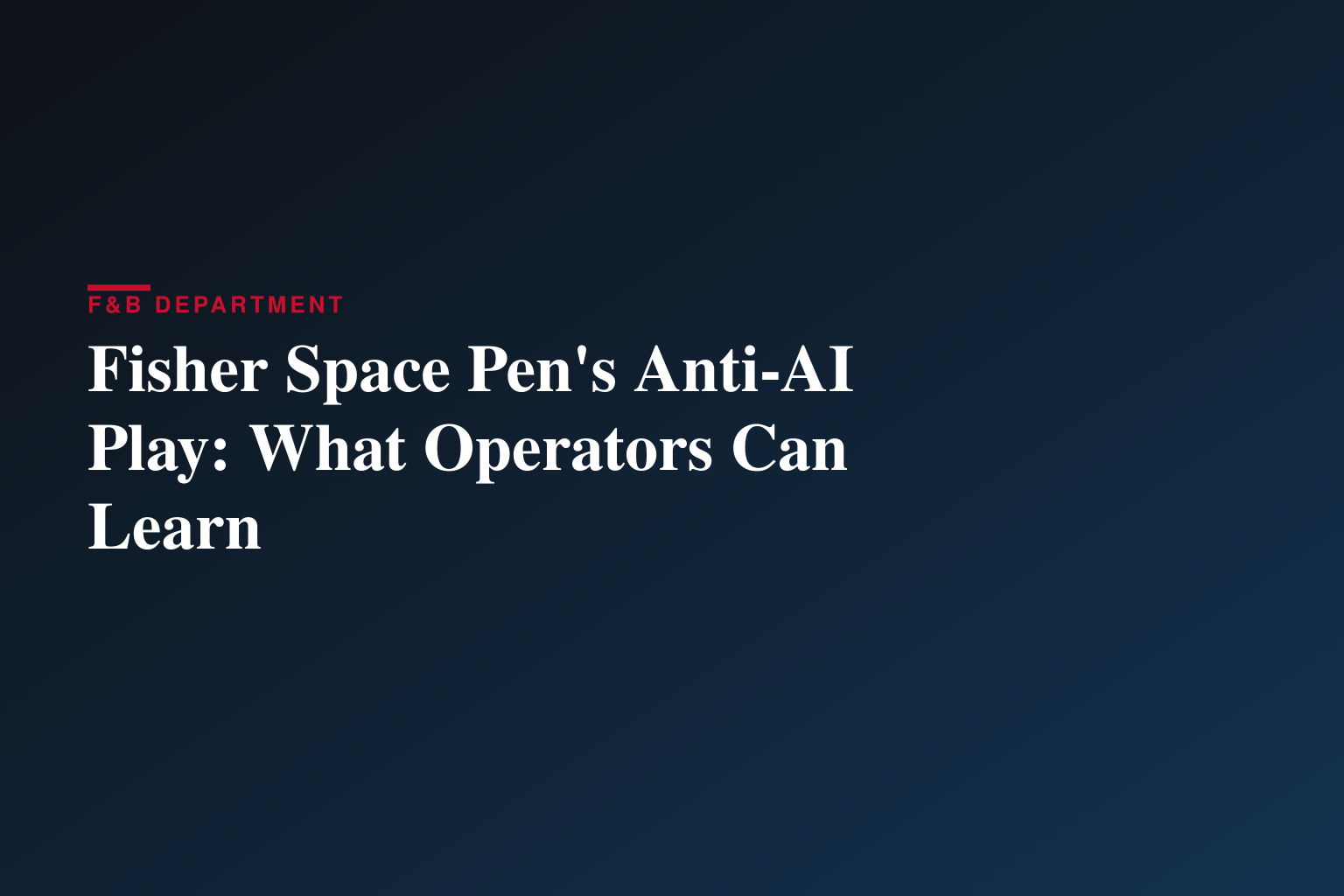 Fisher Space Pen Champions “Ballpoint Pen Intelligence” Over AI on National Ballpoint Pen Day, Celebrating 60 Years of American Innovation