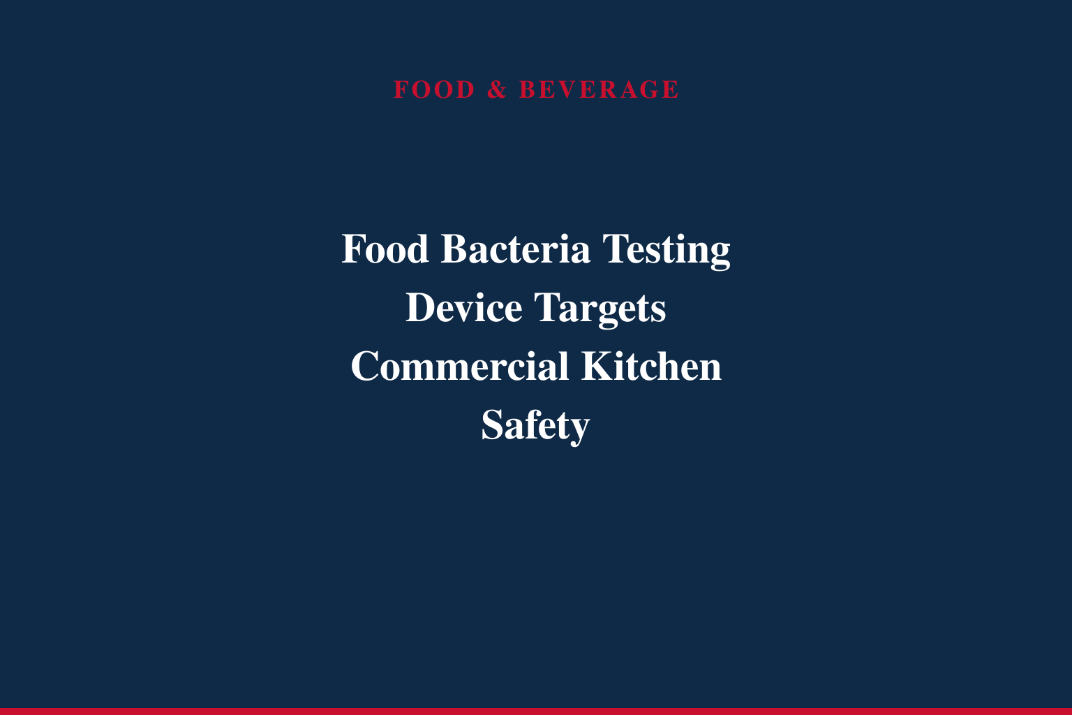 InventHelp Inventor Develops Food Bacteria Testing Device (MHO-550)