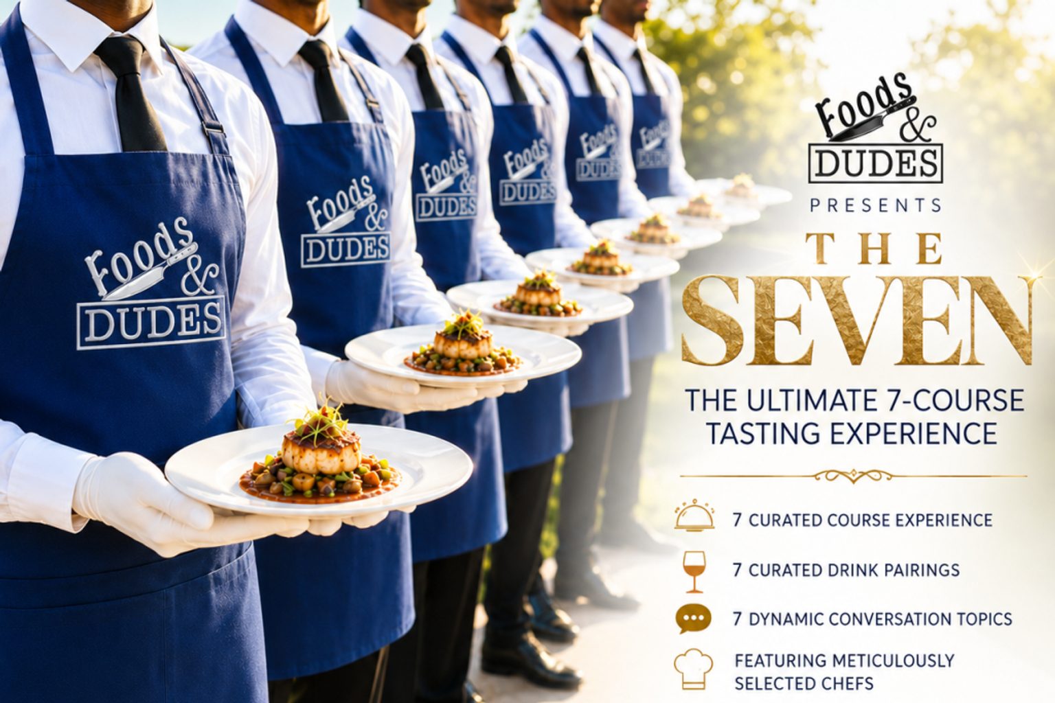 Creator of "Foods &amp; Dudes" launches THE SEVEN: Seven Dinner Course Tastings. Seven Drink Pairings. Seven Dynamic Conversations. One Extraordinary Hamptons Experience.
