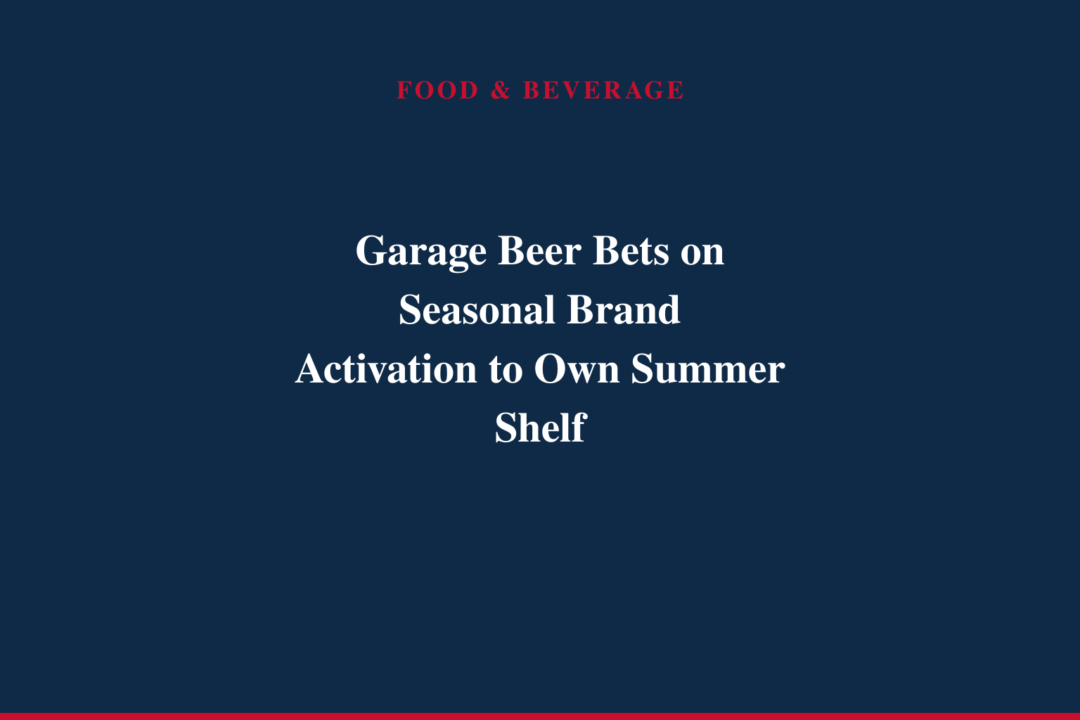 Garage Beer Declares the Arrival of "American Summer" With New Found Glory, a 96 Bronco Giveaway, and Utz Cheese Balls