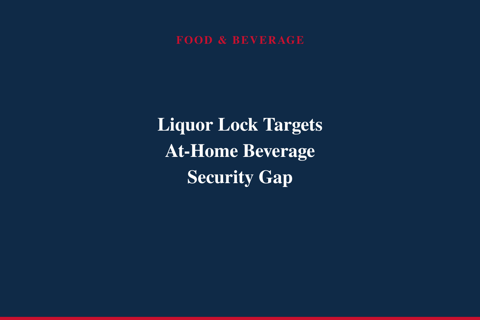InventHelp Inventor Develops New Alcohol Lock (BTK-426)