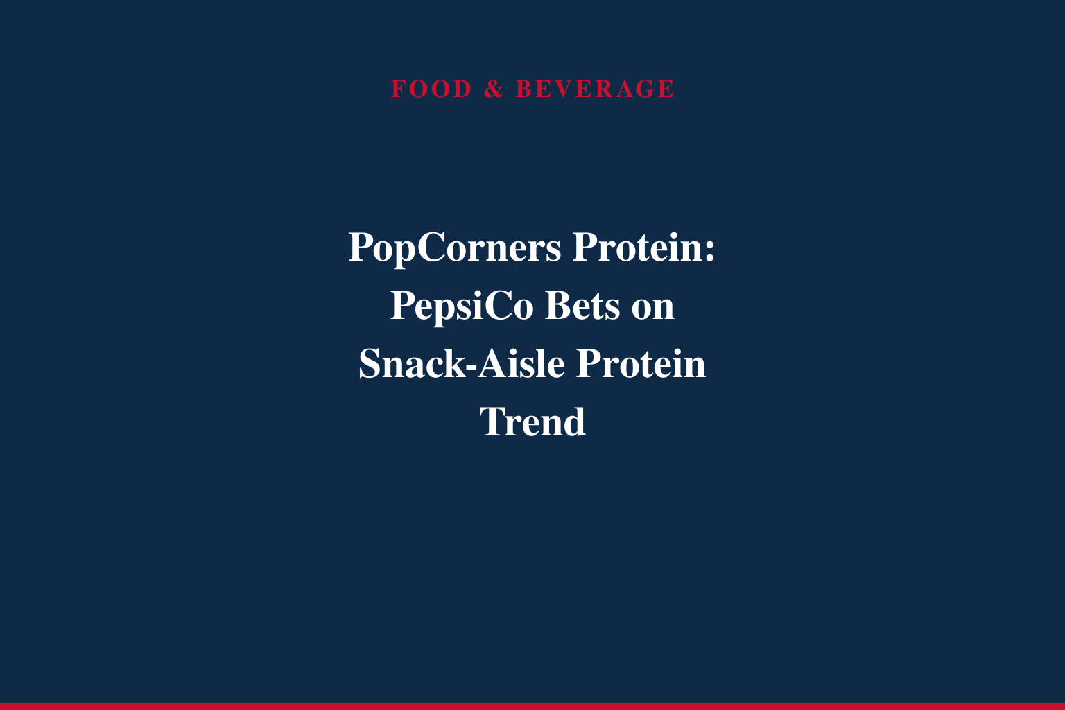 /C O R R E C T I O N -- PepsiCo Foods U.S./