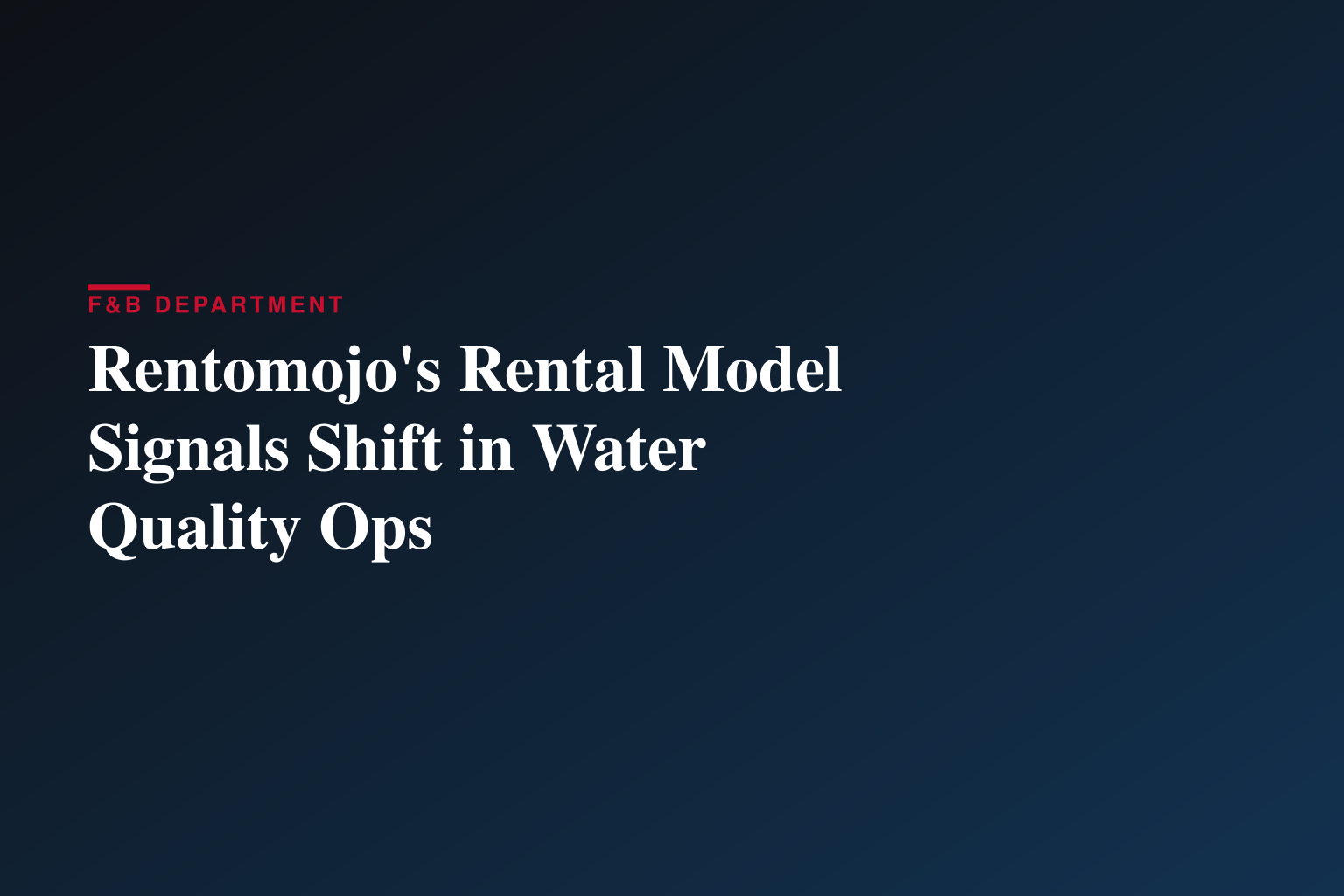Rent Water Purifier in Chennai Instead of Buying in 2026: Rentomojo Highlights Rising AMC (Annual Maintenance Charges) Driving Shift to Rentals