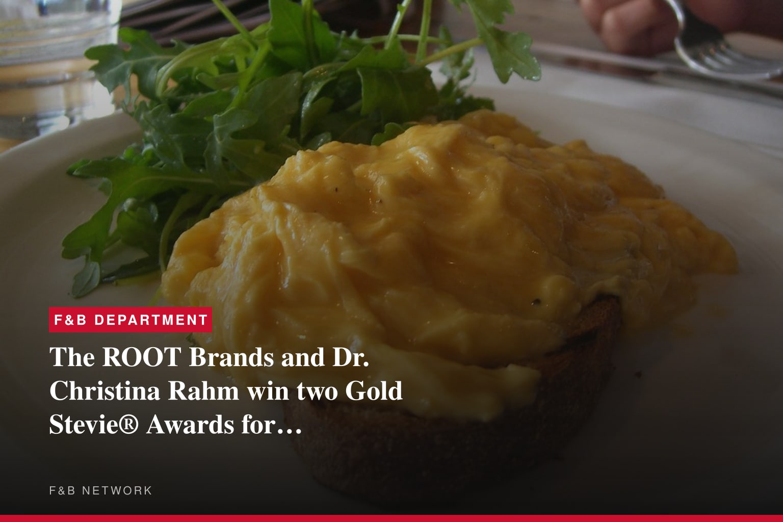 The ROOT Brands and Dr. Christina Rahm win two Gold Stevie® Awards for innovation and manufacturing excellence.