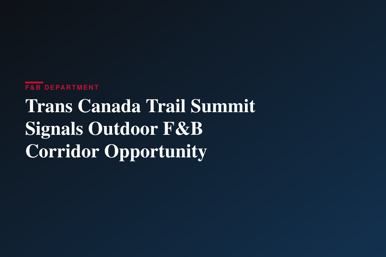 Canada’s Trail Sector Unites in Winnipeg to Chart a Path for the Future